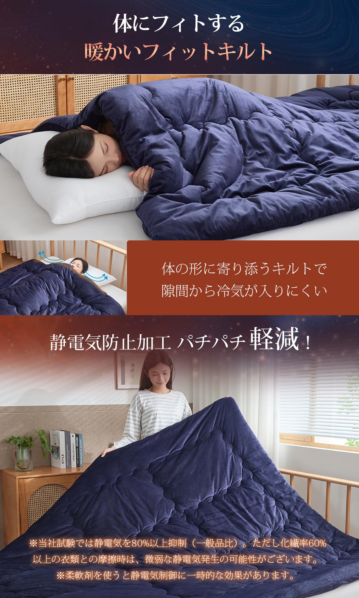 Amazon｜Housecover 掛け布団 エアロゲル布団 ダブル 冬【8層構造で